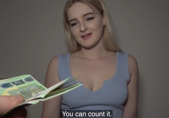 Пикап и секс от первого лица с молодой блондинкой